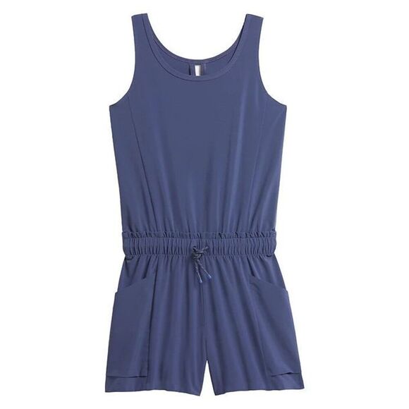 Athleta Girl Explore More Romper In Blue/Swept Size 8-10 - Picture 2 of 8